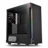 Thermaltake H200 TG RGB Mid Tower 2 x USB 3.0 Tempered Glass Side Window Panel Black Case with RGB LED Lighting