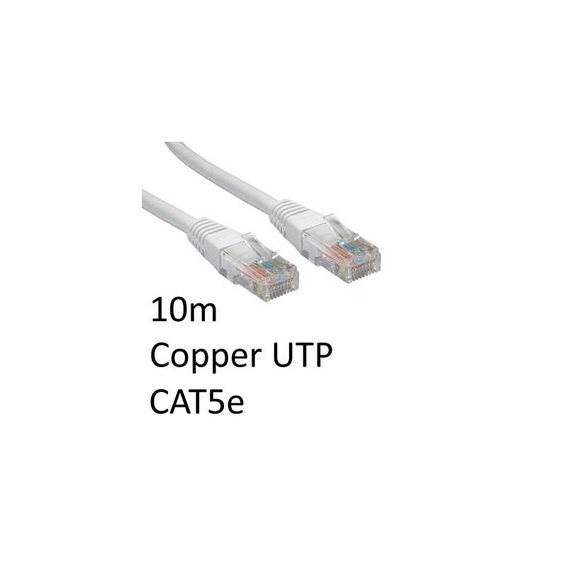 RJ45 (M) to RJ45 (M) CAT5e 10m White OEM Moulded Boot Copper UTP Network Cable