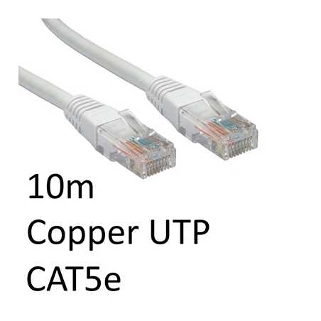 RJ45 (M) to RJ45 (M) CAT5e 10m White OEM Moulded Boot Copper UTP Network Cable