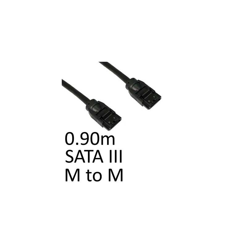 Locking SATA III (M) to Locking SATA III (M) 0.90m Black OEM Internal Data Cable