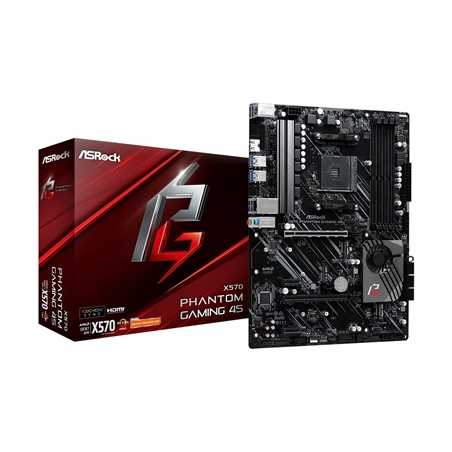 ASRock X570 Phantom Gaming 4S AMD Socket AM4 DDR4 ATX HDMI Dual M.2 USB 3.2 Motherboard