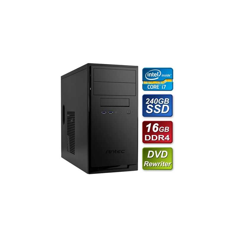 Antec Intel i7-9700 Eight Core 3.0GHz 16GB DDR4 RAM 240GB SSD DVDRW 400w 80 cert Cooler Master PSU Prebuilt System