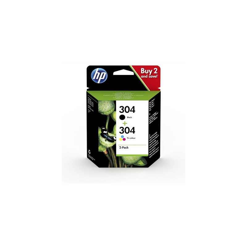 HP 304 2-pack Black/Tri-color Original Ink Cartridges