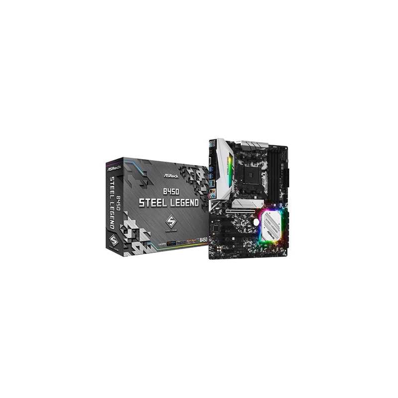 Asrock B450 STEEL LEGEND, AMD B450, AM4, ATX, 4 DDR4, HDMI, DP