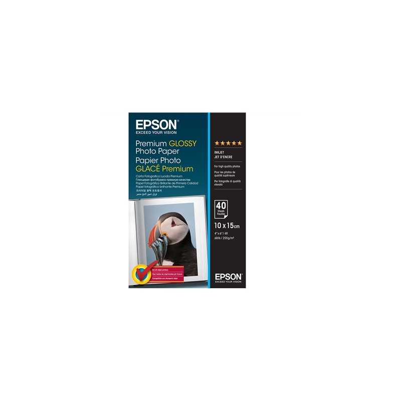 Epson 255gsm 10x15cm Premium Glossy Photo Paper 40 Sheets