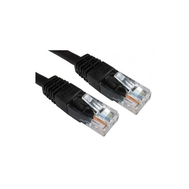 Spire Moulded CAT6 Patch Cable, 2 Metre, Full Copper, Black