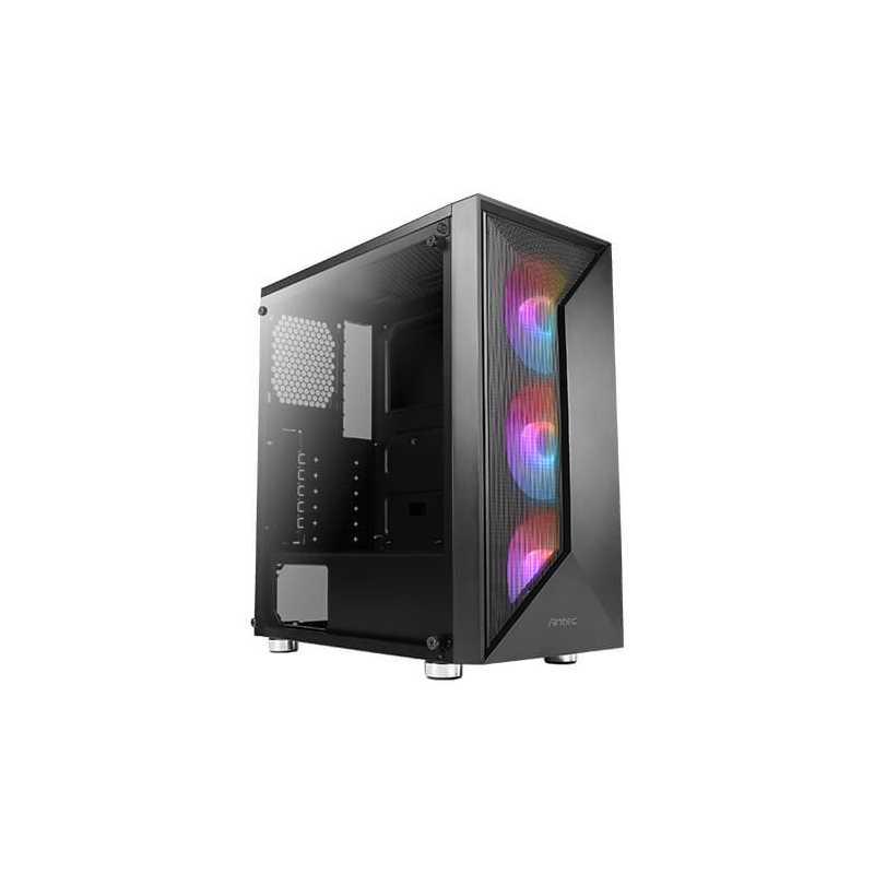 Antec NX320 ARGB Gaming Case w/ Glass Window, ATX, 3 ARGB Fans, LED Control Button, 360mm Radiator Support