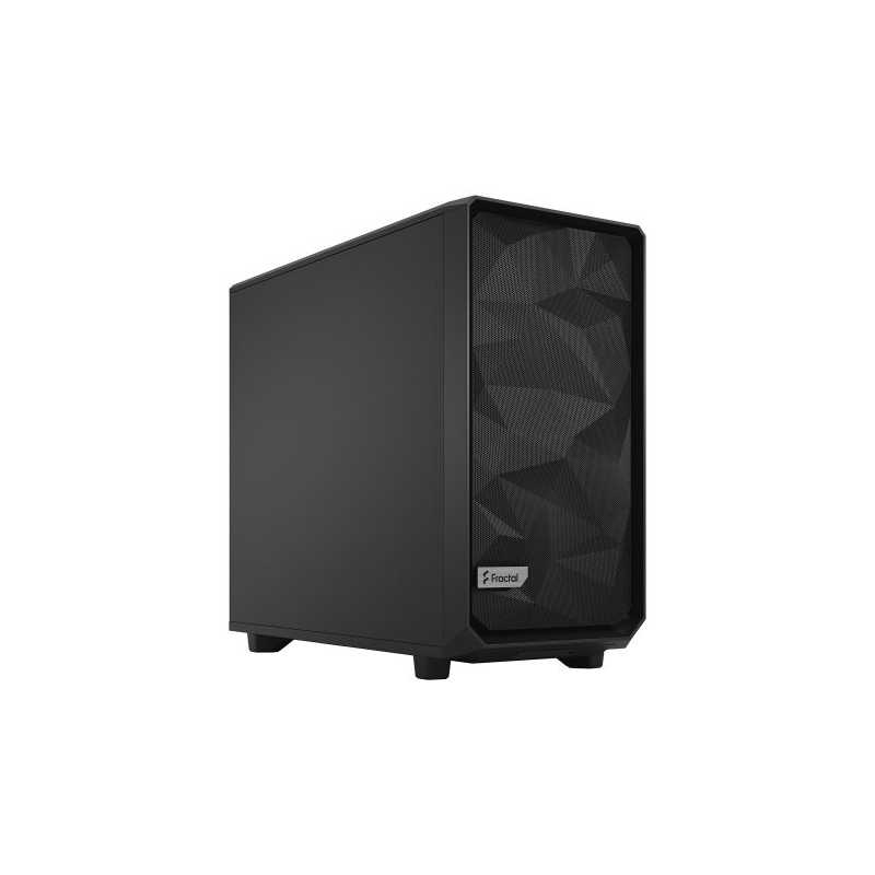 Fractal Design Meshify 2 (Black Solid) Gaming Case, E-ATX, Angular Mesh Front, 3 Fans, Fan Hub, Detachable Front Filter, USB-C