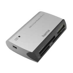 Hama All in One Card Reader, USB Powered, Black & Silver, 10 Year Warranty