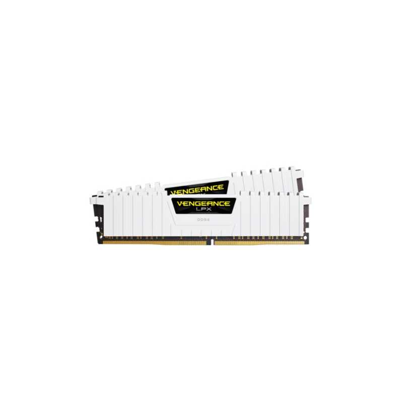 Corsair Vengeance LPX 16GB Kit (2 x 8GB), DDR4, 3200MHz (PC4-25600), CL16, XMP 2.0, Ryzen Optimised, DIMM Memory, White