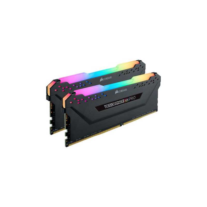 Corsair Vengeance RGB Pro 16GB Memory Kit (2 x 8GB), DDR4, 3200MHz (PC4-25600), CL16, XMP 2.0, Black