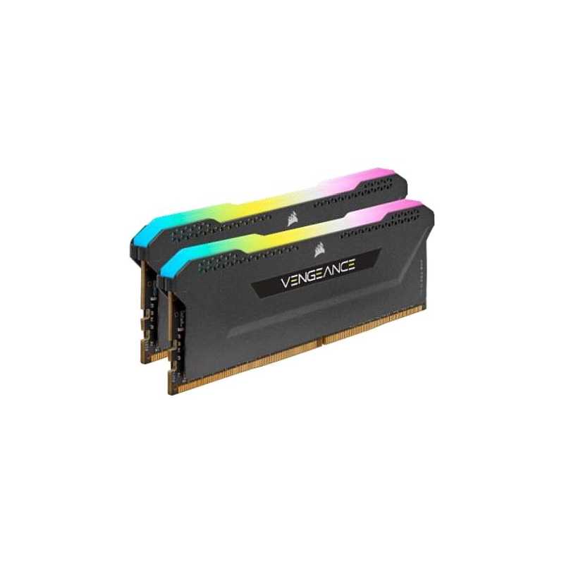 Corsair Vengeance RGB Pro SL 16GB Memory Kit (2 x 8GB), DDR4, 3600MHz (PC4-28800), CL18, XMP 2.0, Black, Ryzen Optimised