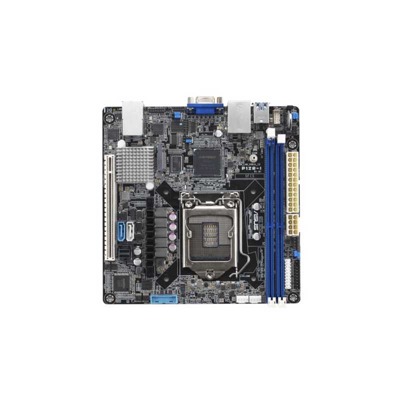 Asus P12R-I Server MB, Intel C252, 1200 for Xeon E-2300, Mini ITX, 2 DDR4, Dual GB LAN, 1x M.2, 6 x SATA3, Onboard ASMB10-iKVM