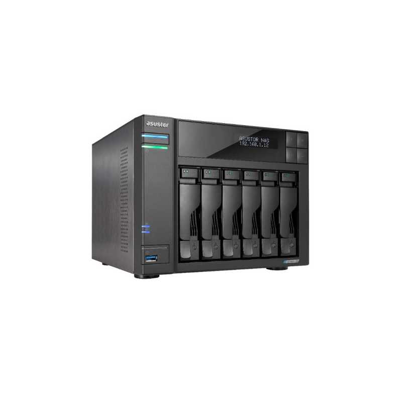 Asustor AS6706T Lockerstor 6 Gen2 6-Bay NAS Enclosure (No Drives), Quad ...