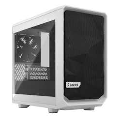 Fractal Design Meshify 2 Nano (White TG) Gaming Case w/ Clear Glass Window, Mini ITX, Angular Mesh, USB-C, 331mm GPU & 280mm Rad