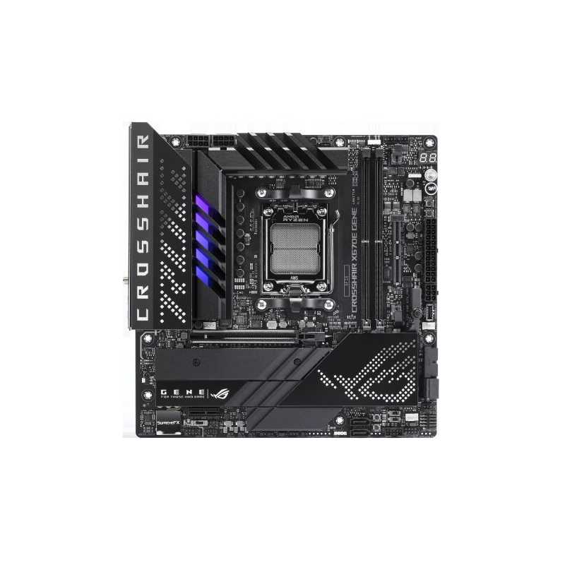 Asus ROG CROSSHAIR X670E GENE, AMD X670, AM5, Micro ATX, 2 DDR5, 2 USB4, Wi-Fi 6E, 2.5G LAN, PD 3.0 60W, PCIe5, RGB, 3x M.2