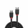 LINDY 36471 Black Line HDMI Cable, HDMI 2.0 (M) to HDMI 2.0 (M), 1m, Black & Red, Supports UHD Resolutions up to 4096x2160@60Hz,