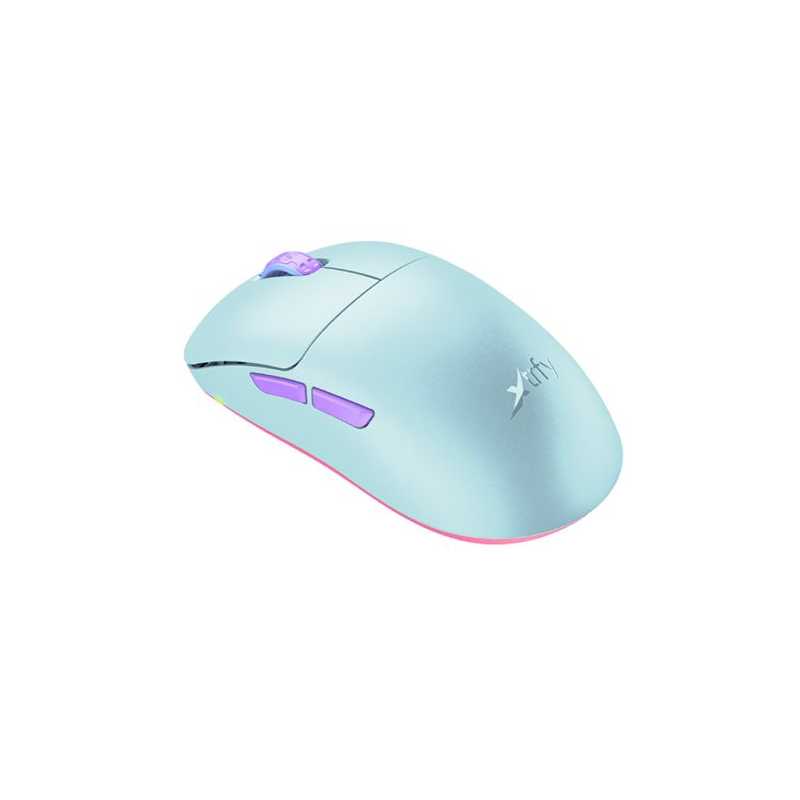 Xtrfy M8 Wired/Wireless Gaming Mouse, 400-26000 CPI, Low Front,  Ultra-light, Unique Symmetrical Shape, Frosty Mint