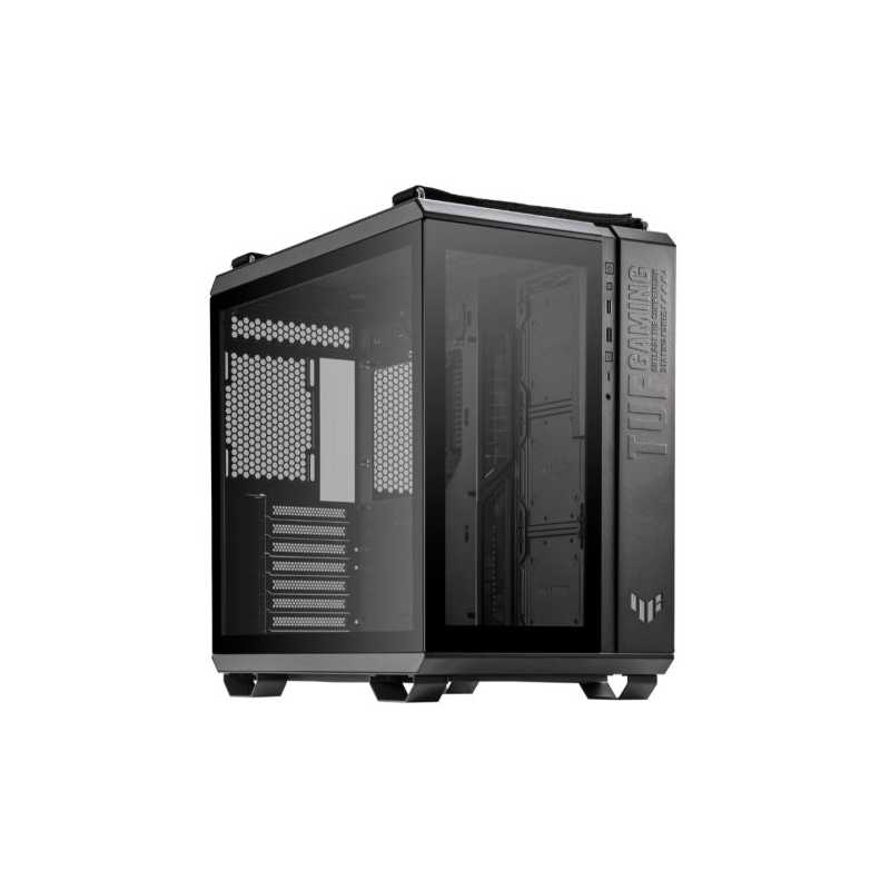 Asus TUF Gaming GT502 Case w/ Front & Side Glass Window, ATX, Dual Chamber, Modular Design, LED Control Button, USB-C, Carry Han