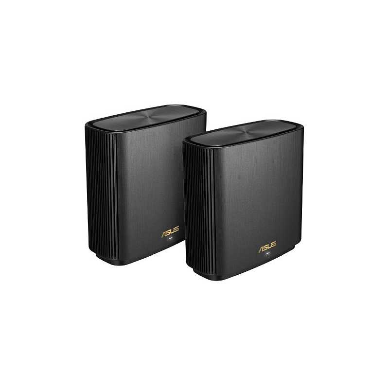 Asus (ZenWiFi XT9) AX7800 Tri-Band Wi-Fi 6 Mesh System, 2 Pack, 160MHz Bandwidth, 2.5G WAN, USB, Parental Controls, Black