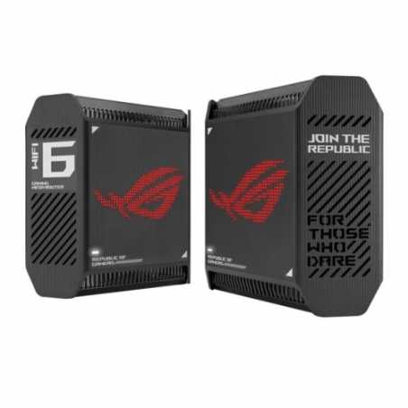 Asus (GT6 2-Pack Black) ROG Rapture AX10000 Tri-Band Gaming Mesh Wi-Fi 6 System, 2.5G LAN, AiMesh, RangeBoost Plus, AiProtection