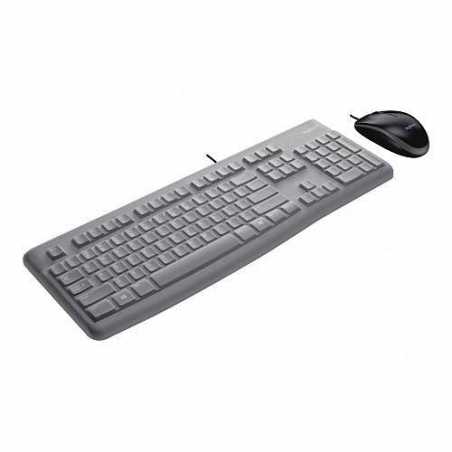 Logitech MK120 Wired Keyboard and Mouse Desktop Kit, USB, Educational Version w/ Removable Silicon Cover, OEM Packaging