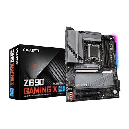 Gigabyte Z690 GAMING X DDR5 Motherboard, Intel Socket 1700, 12th Gen, 4 x PCIe 4.0 M.2, ATX, Enlarged Thermal Guard, 2.5GbE LAN,