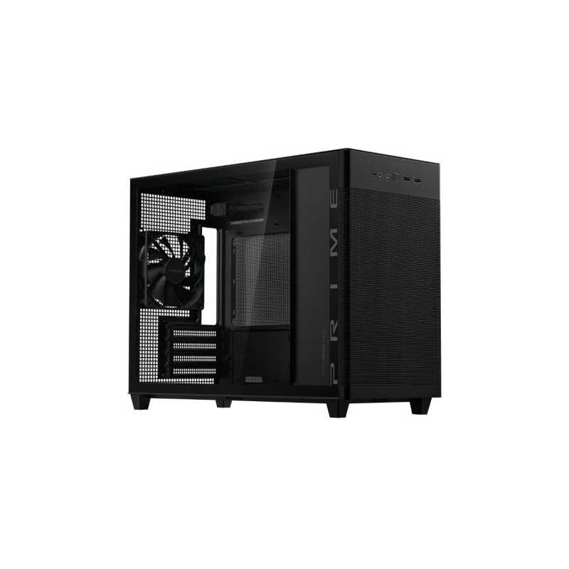 Asus Prime AP201 Gaming Case w/ Tempered Glass Window, Micro ATX, USB-C, Tool-free Panels, 338mm GPU & 360mm Radiator Support, B