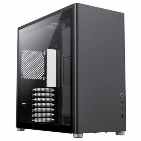 GameMax Spark Pro Black Gaming Case w/ 2x Tempered Glass Windows, ATX, Modular Design, Vertical Airflow Design, No Fans inc., US