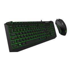 GameMax Pulse 7-Colour LED Gaming Desktop Kit w/ Pulsing Mouse, Multimedia, Anti-Ghosting, 600-3200 DPI Mouse, Sound Activated L