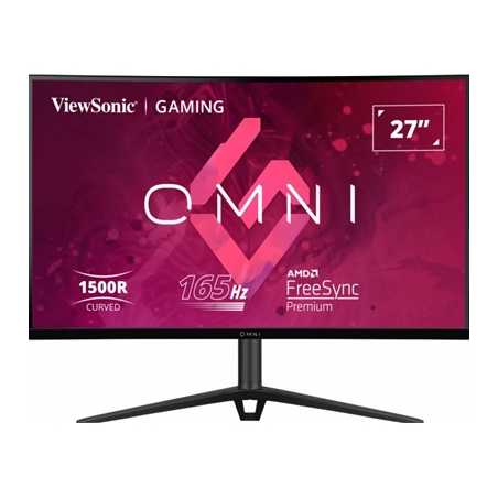 Viewsonic VX Series VX2718-PC-MHDJ 27" Curved Gaming Monitor, HDMI, Display Port, Full HD, 165Hz, 1ms, Freesync, Speakers, VESA