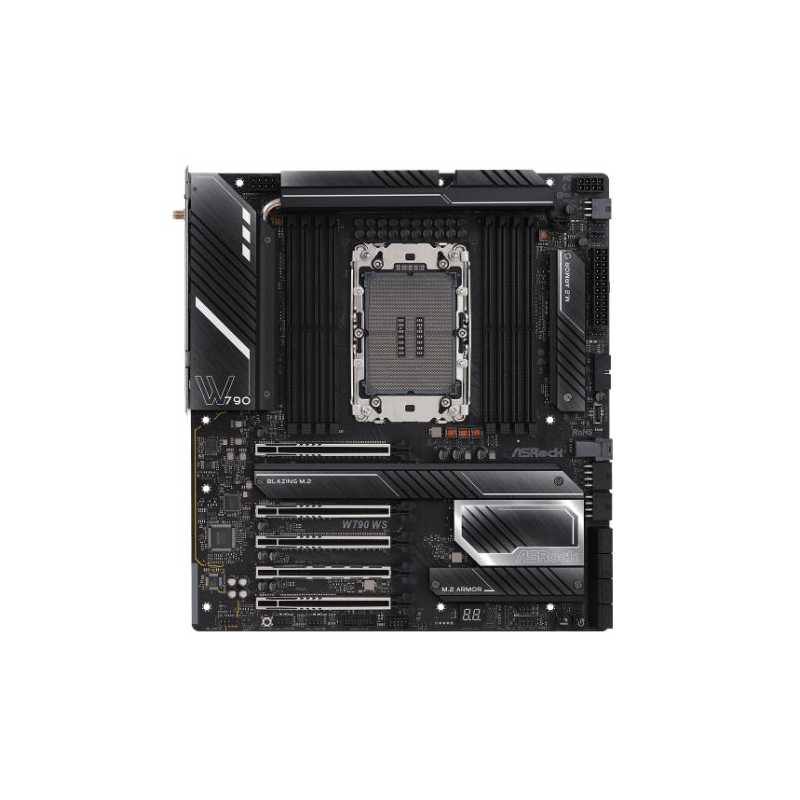 Asrock W790 WS, Workstation, Intel W790, LGA4677, EATX, 8 DDR5, Wi-Fi 6E, Wi-Fi 6E, 2x 10G LAN, USB4, PCIe5, 4x M.2