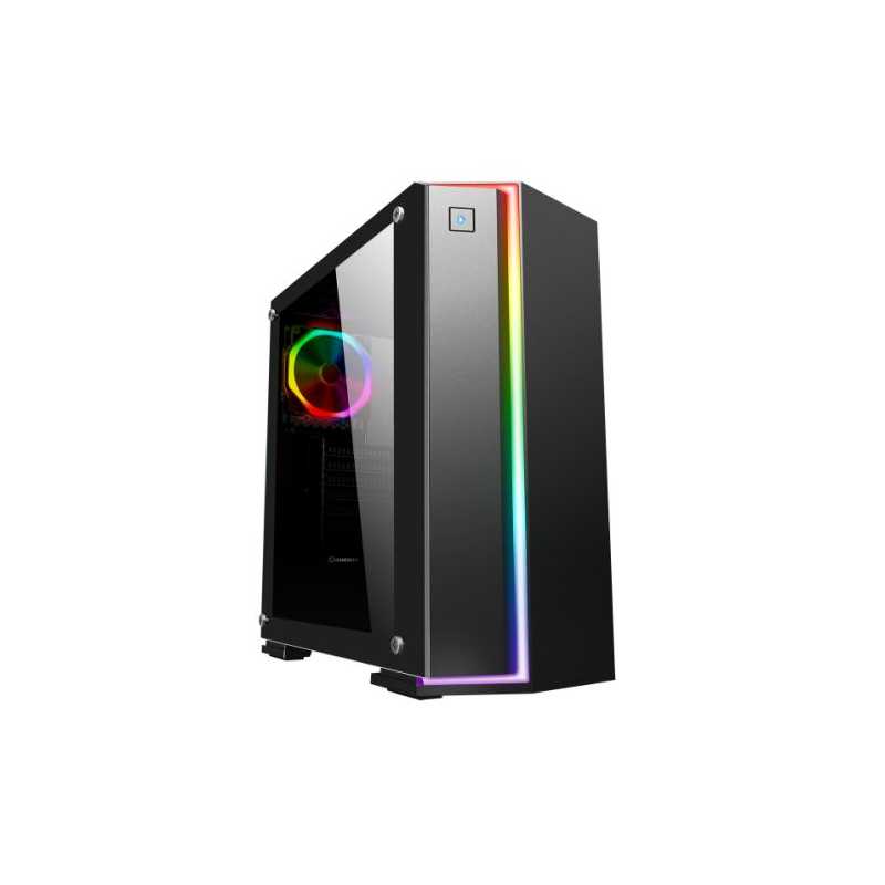 GameMax Starlight ARGB Gaming Case w/ Glass Window, ATX, Rainbow Strip ...