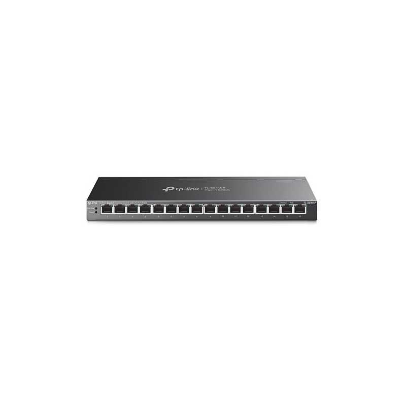 TP-LINK (TL-SG116P) 16-Port Gigabit Desktop Switch with 16-Port PoE+