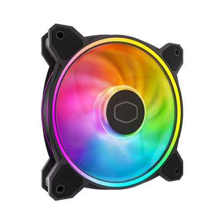 Cooler Master MasterFan 120mm MF120 Halo2, 7 Blade, PWM, Addressable RGB LEDs, Single Fan Pack