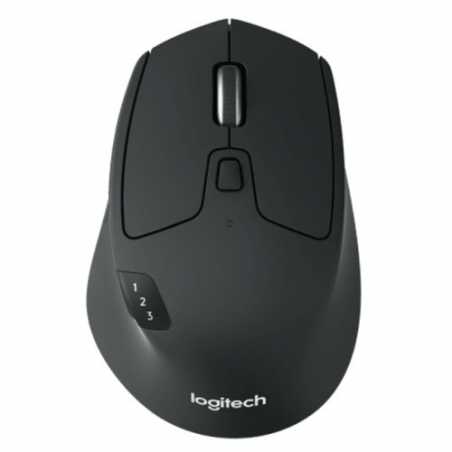 Logitech M720 Triathlon Wireless Optical Mouse, Easy Device Switch, 1000 DPI, 8 Buttons, Hyper Fast Scroll, Black