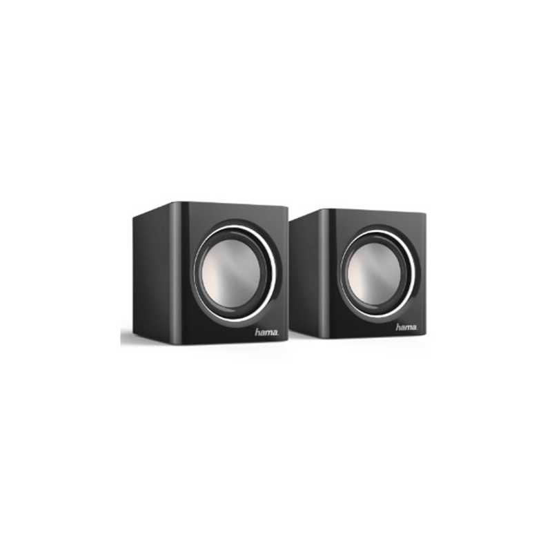 Hama Sonic Mobil 185 2.0 Notebook Speakers, 3.5 mm Jack, USB-A for Power, Inline Volume Controls