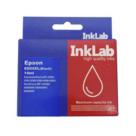 InkLab 604 Epson Compatible Black Replacement Ink