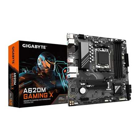 Gigabyte A620M GAMING X DDR5 Motherboard, AMD Socket AM5, 1x PCIe 4.0 x16, 1x PCIe 4.0 x4 M.2, GbE LAN, DisplayPort, HDMI, Q-Fla