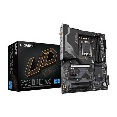 GIGABYTE Z790 UD AX Intel Z790 Chipset (Socket 1700) ATX Motherboard, Intel Z790, S 1700, DDR5, PCIe 5.0, SATA3, 3x M.2, 2.5GbE,