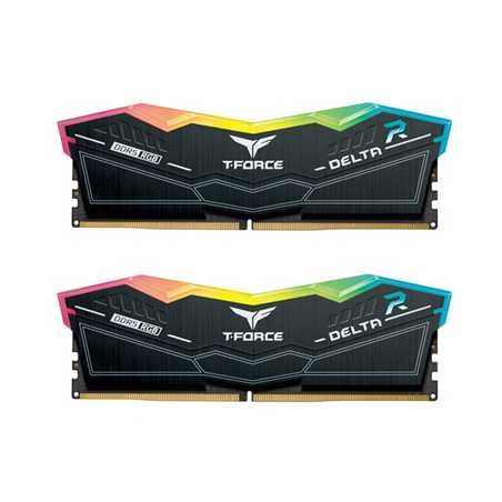 Team T-Force Delta RGB FF3D532G6200HC38ADC01 32GB 6200MHz DDR5 System Memory, 2 x 16GB, Black, CL38-38-38-78 1.25V