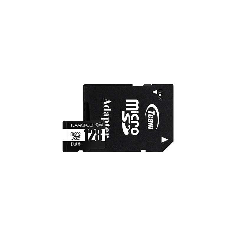 Team 128GB Micro SDXC UHS-1 Class 10 Flash Card with Adapter