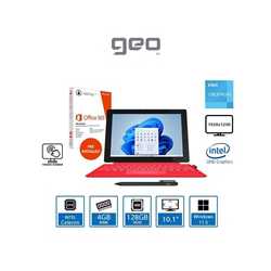 Geo GeoPad 110 2-in-1 Laptop/Tablet, 10.1 Inch IPS Touchscreen, Intel Celeron N4020, 4GB RAM, 128GB SSD, Windows 11 Home S with 