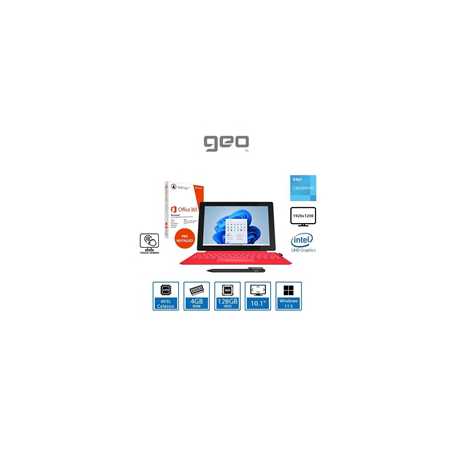 Geo GeoPad 110 2-in-1 Laptop/Tablet, 10.1 Inch IPS Touchscreen, Intel Celeron N4020, 4GB RAM, 128GB SSD, Windows 11 Home S with 