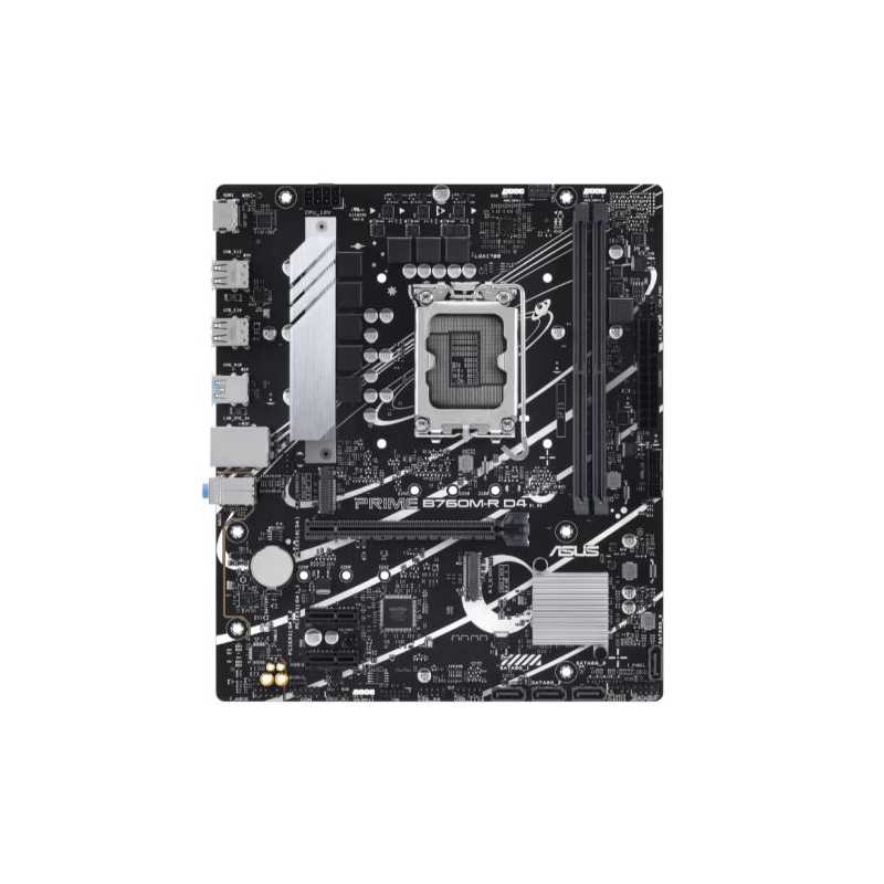 Asus PRIME B760M-R D4, Intel B760, 1700, Micro ATX, 2 DDR4, HDMI, 2.5G LAN, PCIe4, 2x M.2