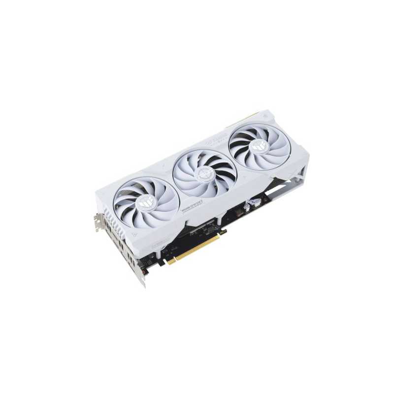 Asus TUF GAMING RTX4070 Ti SUPER OC White, 16GB DDR6X, 2 HDMI, 3 DP, 2670MHz Clock, RGB Lighting, Overlocked 