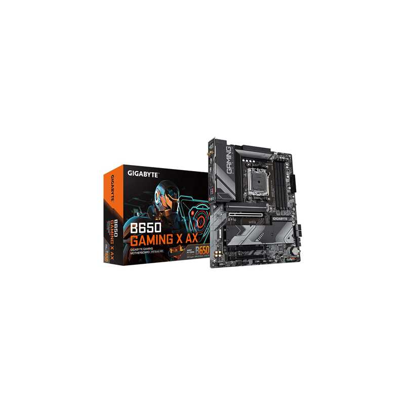 Gigabyte B650 GAMING X AX, AMD Socket AM5, 1x PCIe 4.0 x16, 2x PCIe 3.0 x1, 2x M.2 2280, WiFi 6E, Realtek 2.5GbE LAN, HDMI/Displ