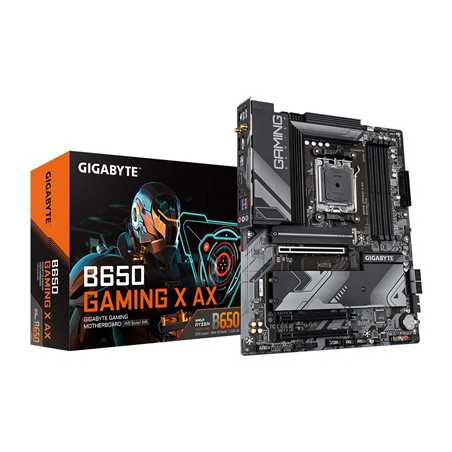 Gigabyte B650 GAMING X AX, AMD Socket AM5, 1x PCIe 4.0 x16, 2x PCIe 3.0 x1, 2x M.2 2280, WiFi 6E, Realtek 2.5GbE LAN, HDMI/Displ