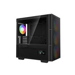 DeepCool CH560 Digital Micro ATX Case with Tempered Glass Side Panel, 1 x USB 3.0, 7 x Expansion Slots with support for a 360mm 