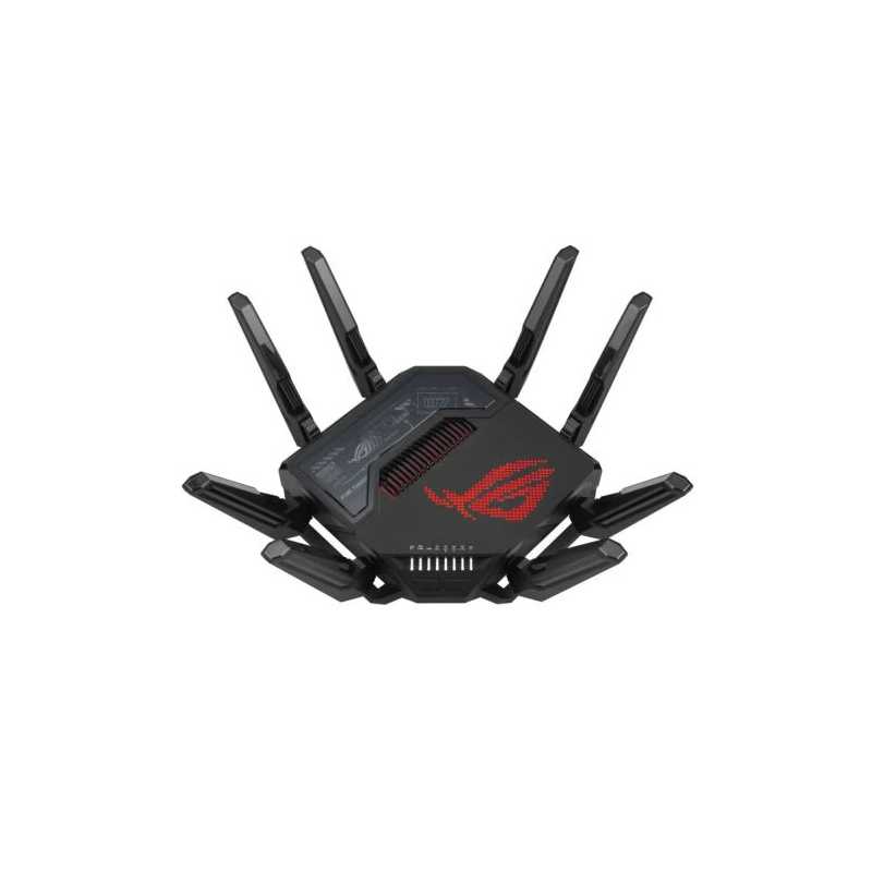 Asus ROG Rapture GT-BE98 BE25000 Quad-Band Wi-Fi 7 Gaming Router, 2x 10G Ports, 2.5G WAN, Game Acceleration, AiMesh, RGB Lightin